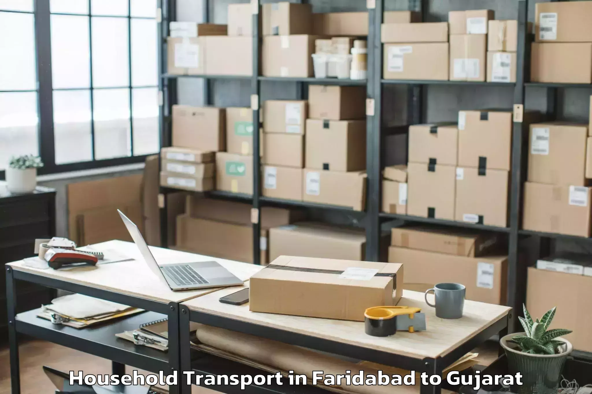 Faridabad to Wadhwan Household Transport Booking